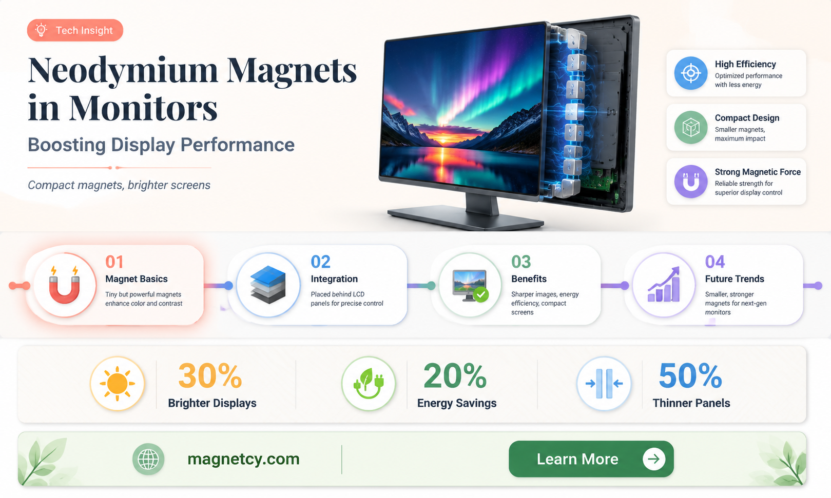 are there neodymium magnets in computer monitors