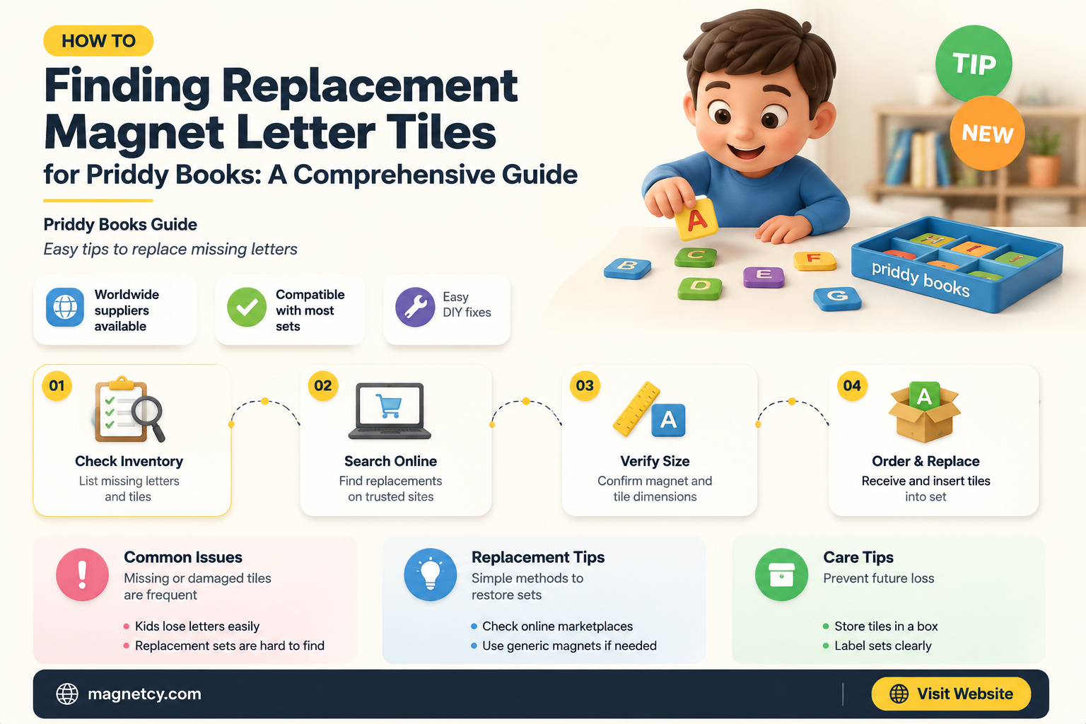 are there replacement magnet letter tiles for priddy books
