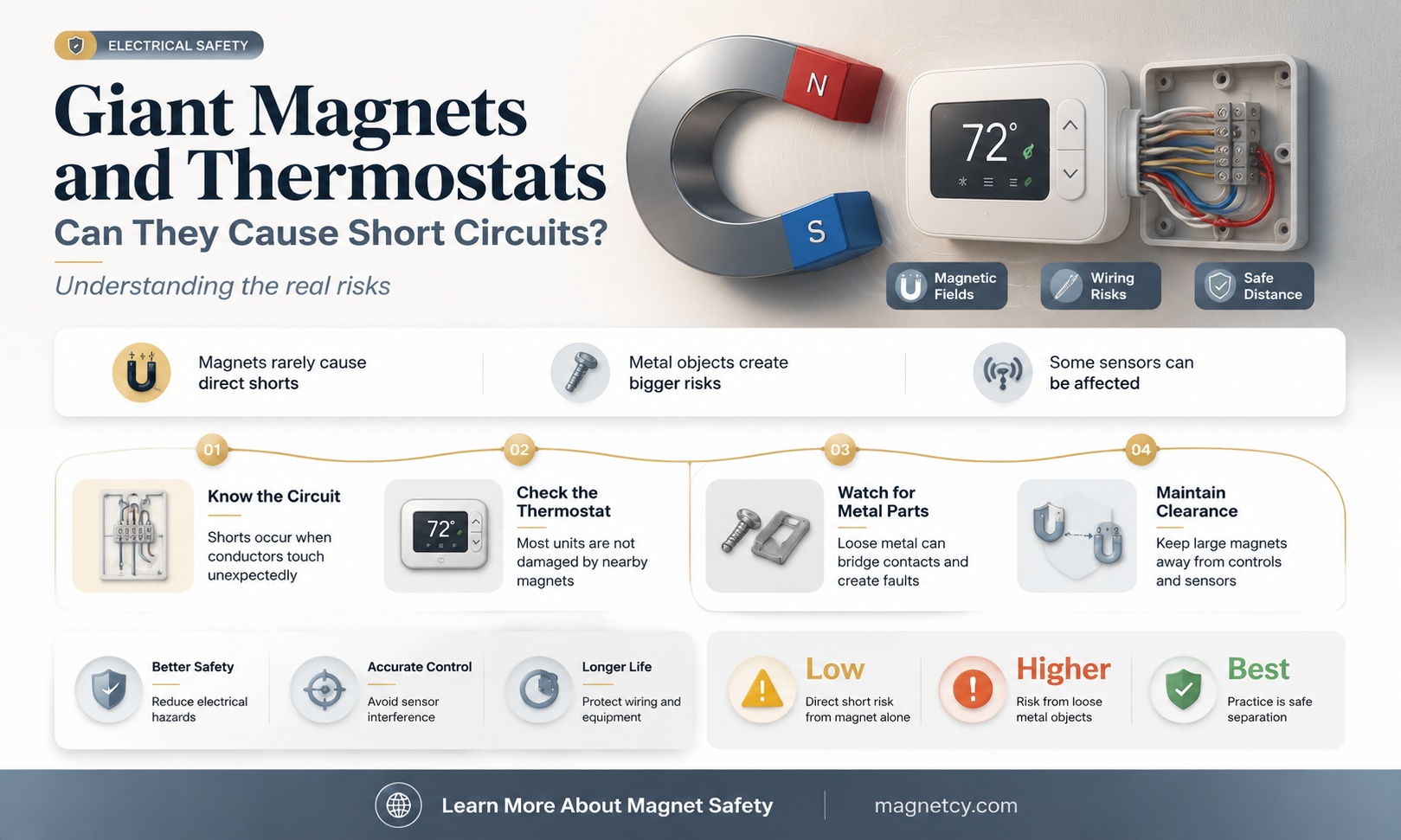 can a giant magnet short circuit a thermostat