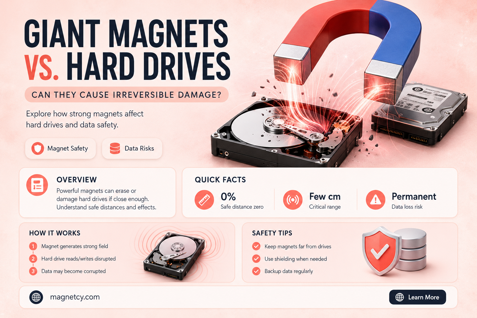 can a giant magnet actually destroy a harddrive