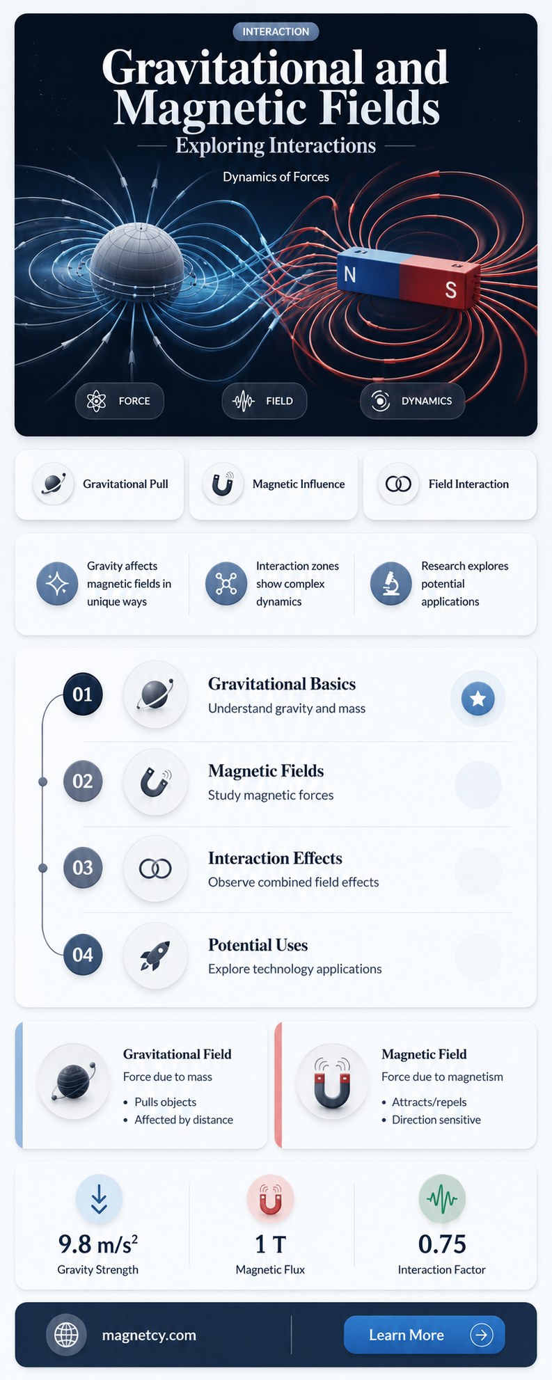can a gravitational field interact with a magnetic field