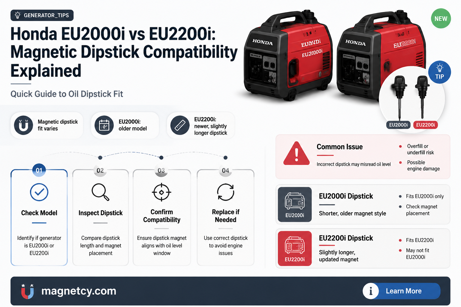 are the honda eu2000i magnetic dipsticks compatible with eu2200i