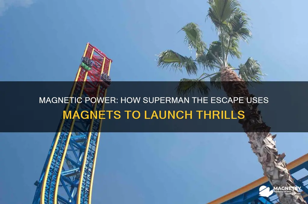 how are magnets used to power superman the escape