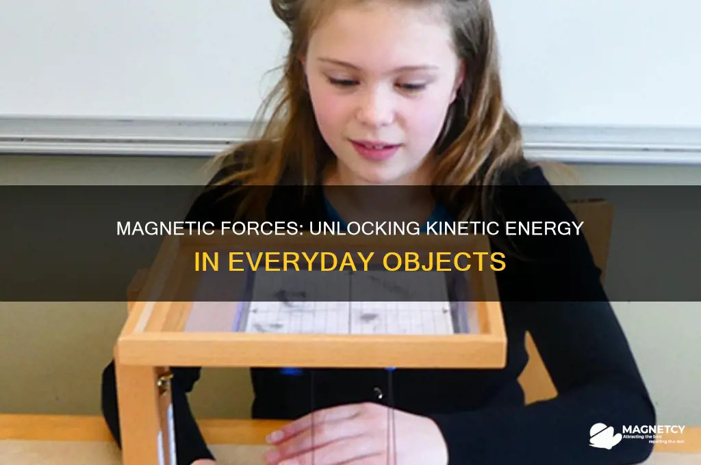 how can magnets cause objects to have kinetic energy