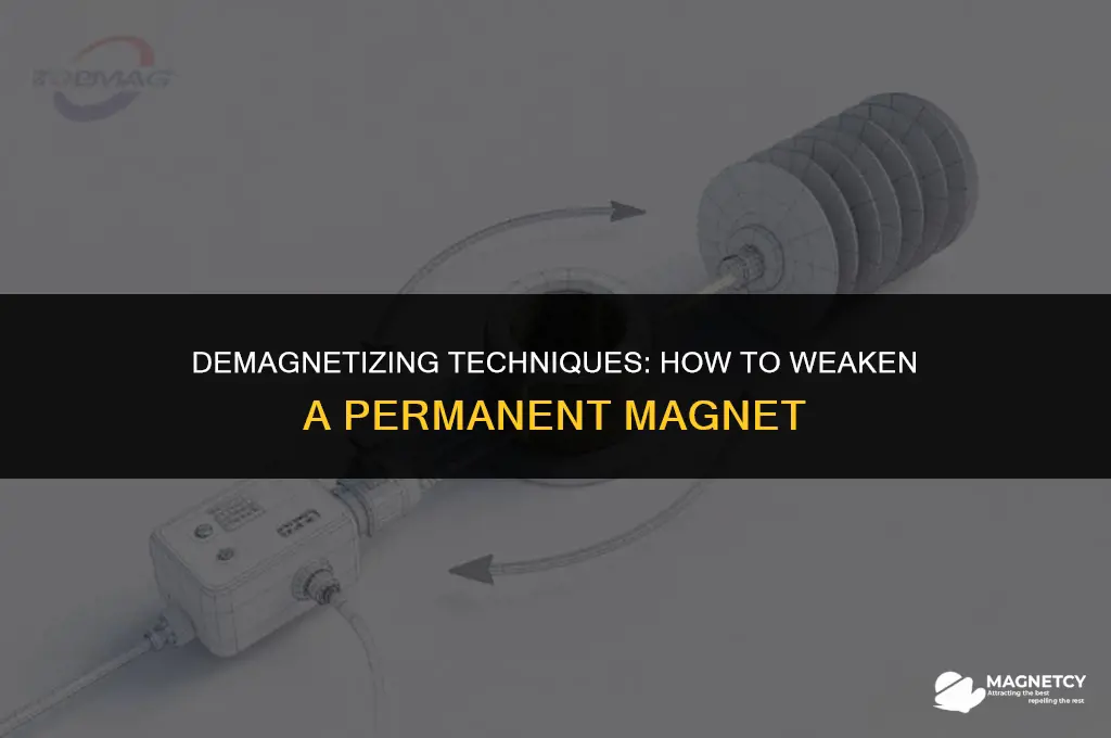 how can you make a permanent magnet weaker