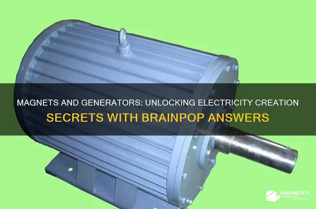 how do generators use magnets to create electricity brainpop answers