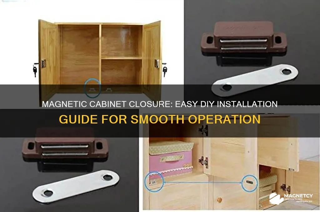 how do i use magnets to close a cabinet
