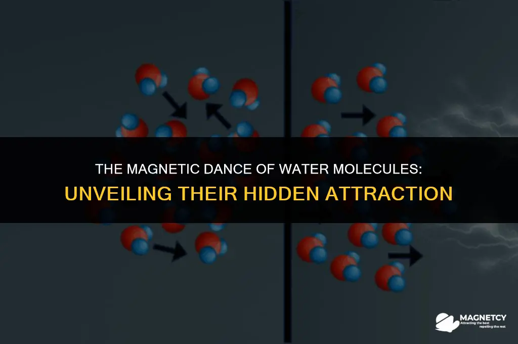 how do water molecules act like little magnets