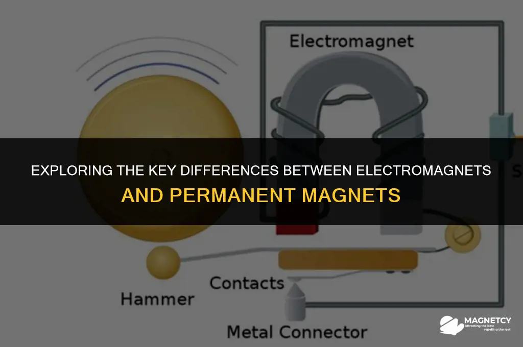 how does electromagnet differ from permanent magnet