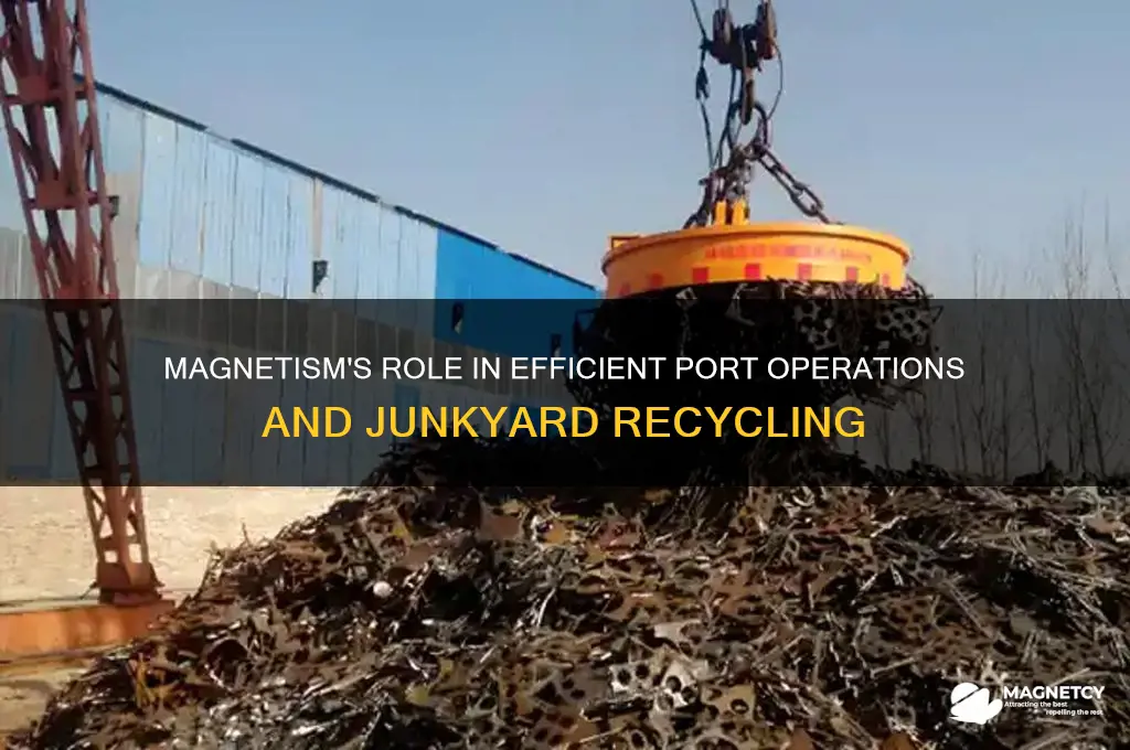 how is magnetism used in ports and junkyards