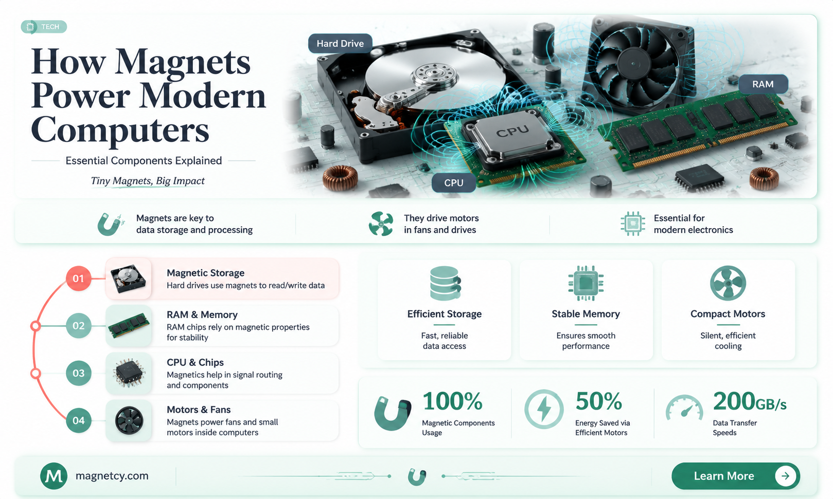 are magnets used in computers