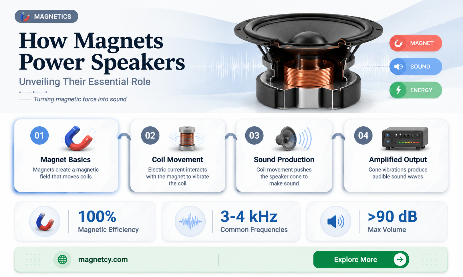 are magnets used in speakers
