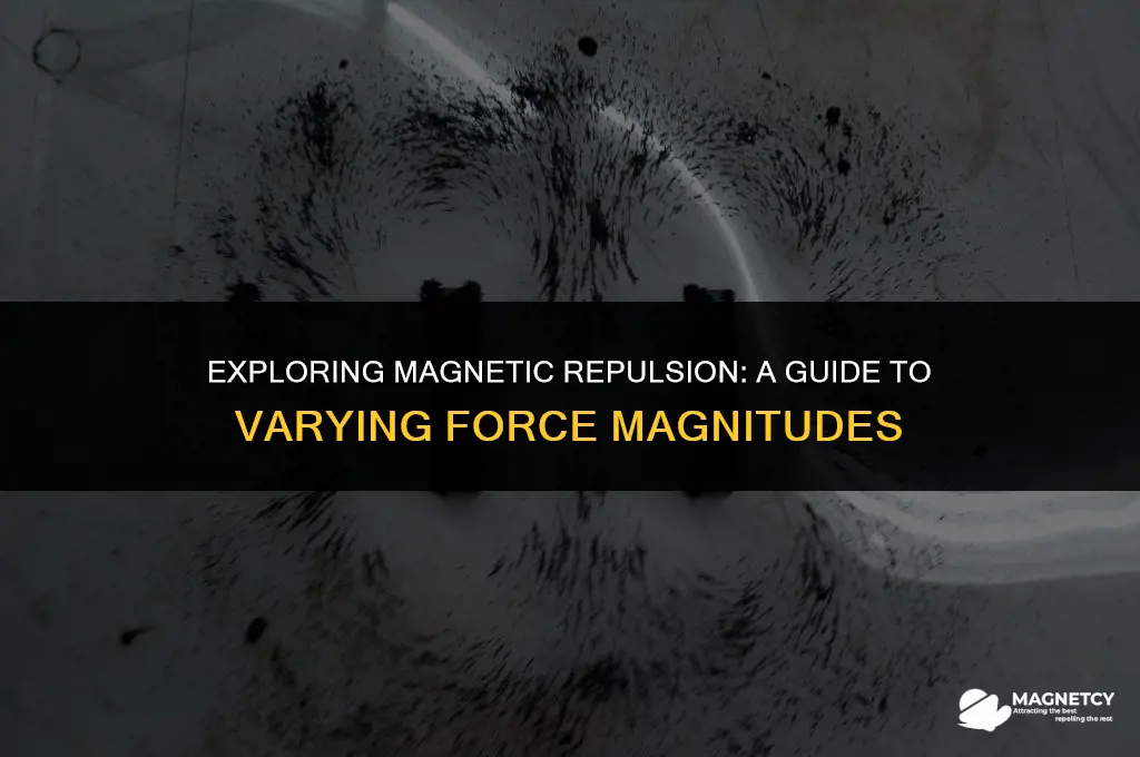 how make magnets repeal each other with different force magnitude