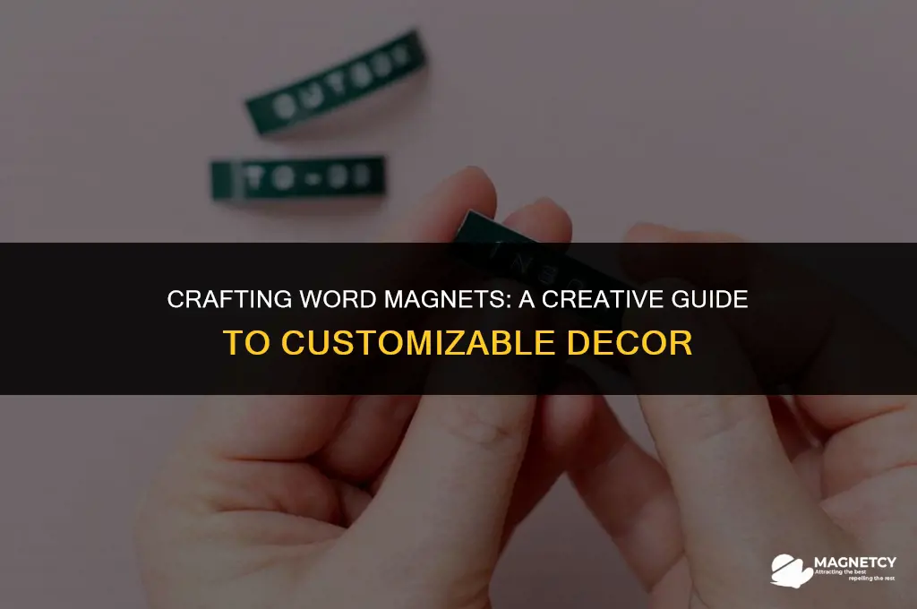 how make magnets with words