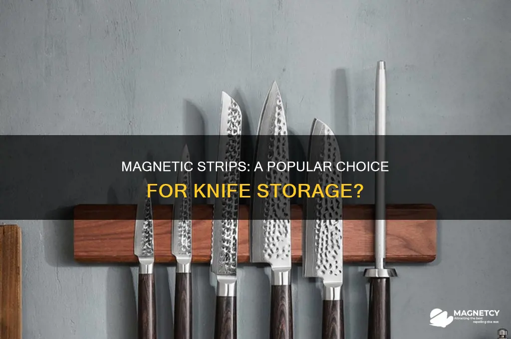 how many people use magnetic strips for holding knives