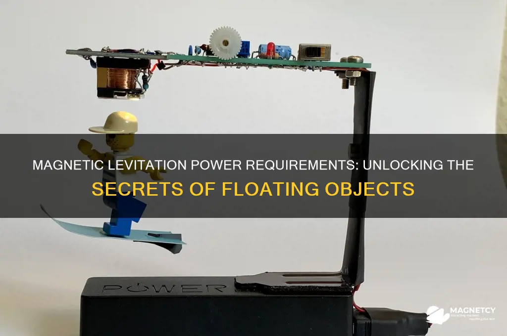 how mich power to levitate using magnets