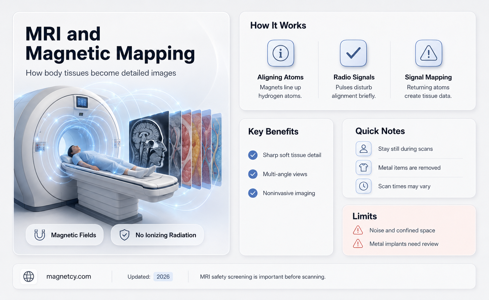 are used in magnetic resonance imaging to map body tissues