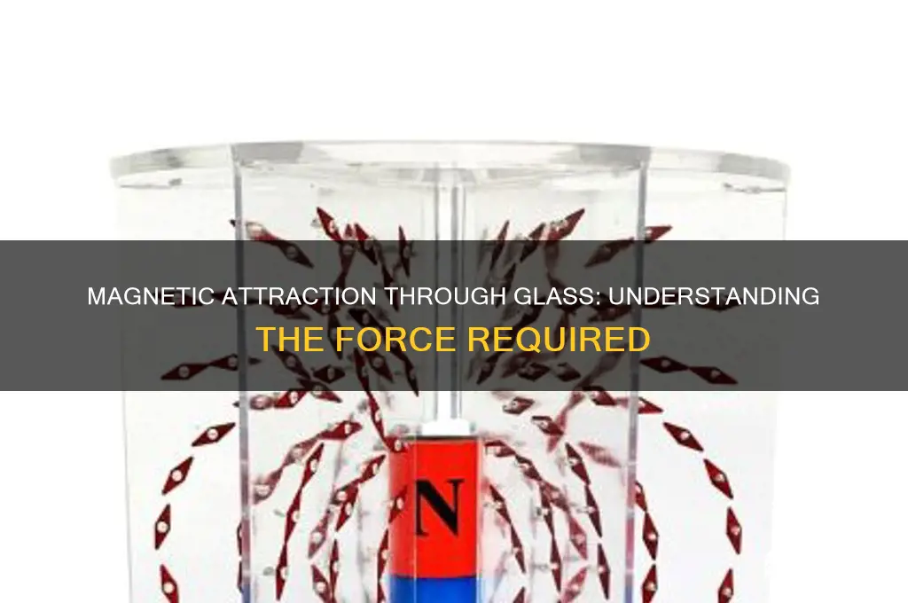 how much force to attract magnets between glass