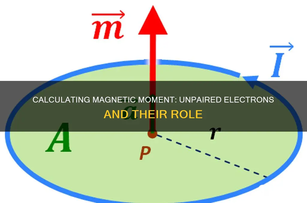 how to calculate a magnetic moment using unpaired electrons