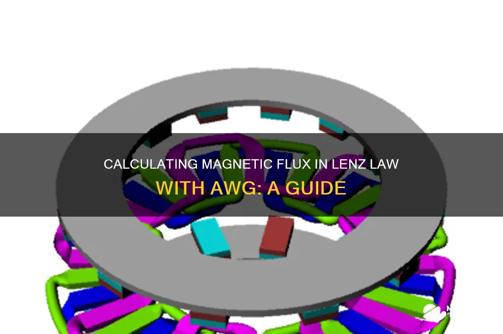 how to calculate magnetic flux in lenz law using awg