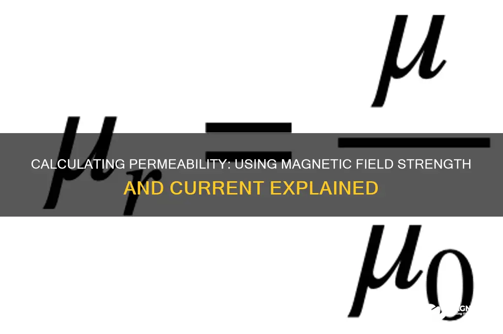how to calculate permeability using magnetic field strength and current