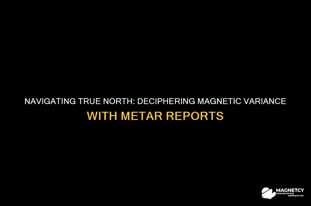 how to decipher true north from magnetic using a metar