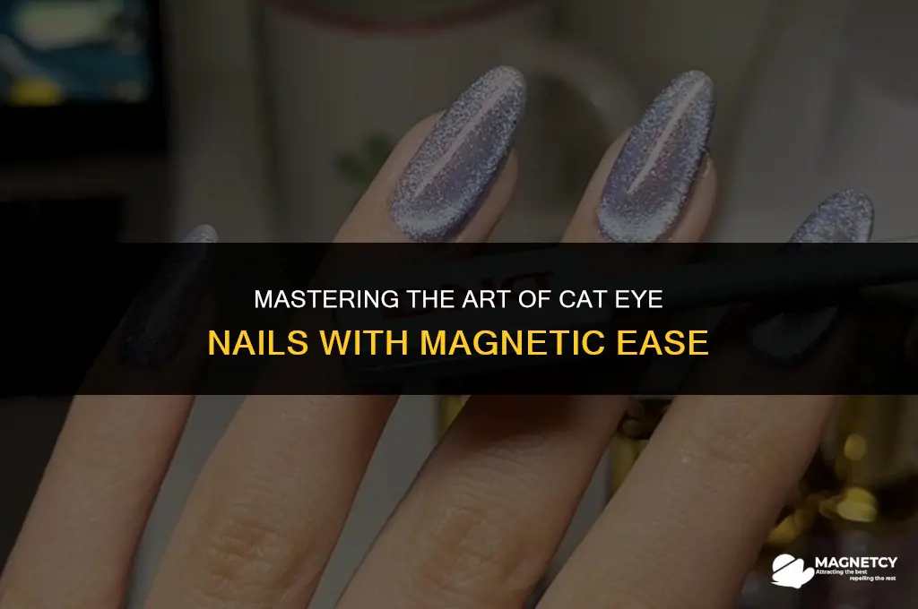 how to do cat eye nails with magnet