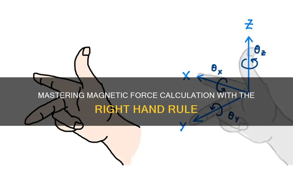 how to find magnetic force using right hand rule