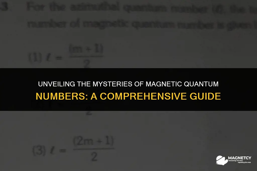 how to find the magnetic quantum number