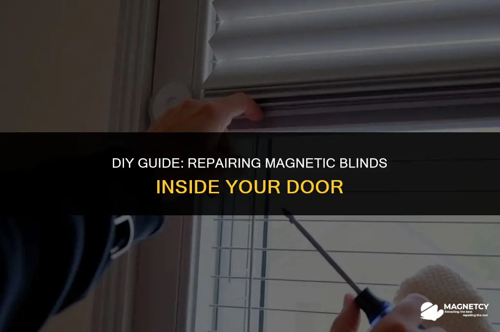 how to fix magnetic blinds inside door