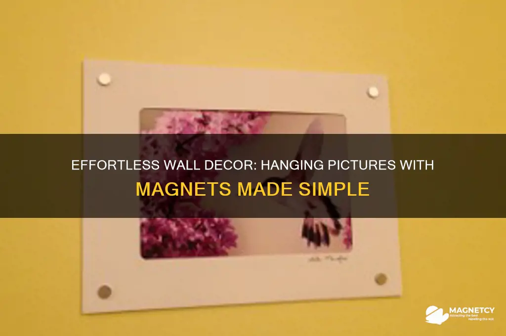 how to hang picyures using magnets