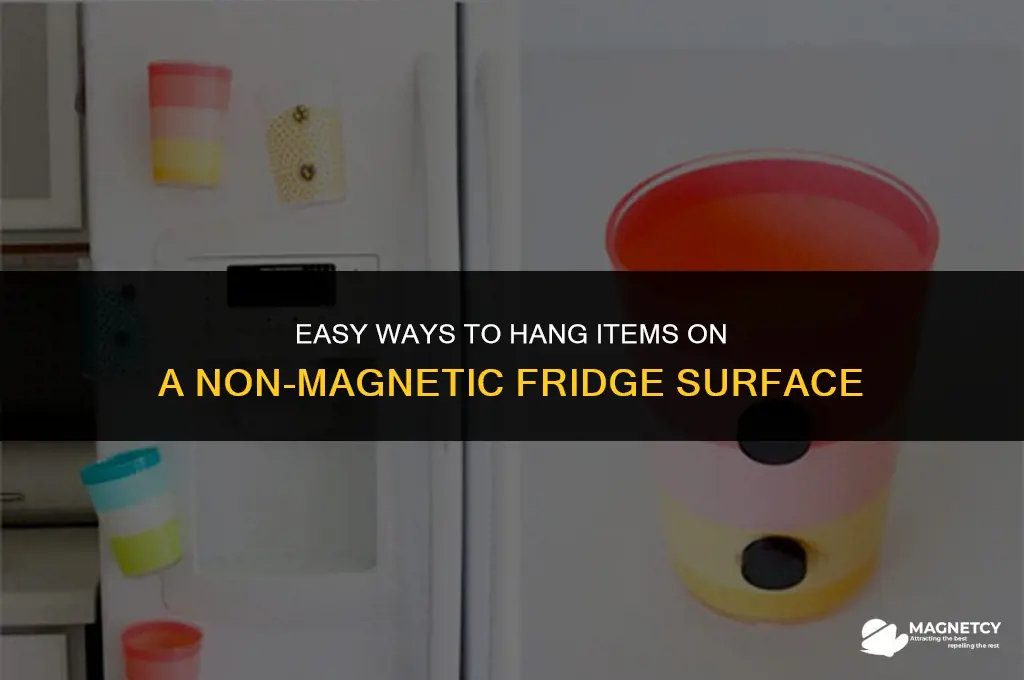 how to hang things on non magnetic fridge