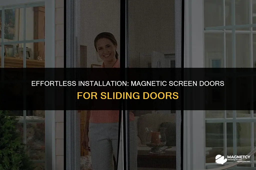 how to install magnetic screen door on sliding door