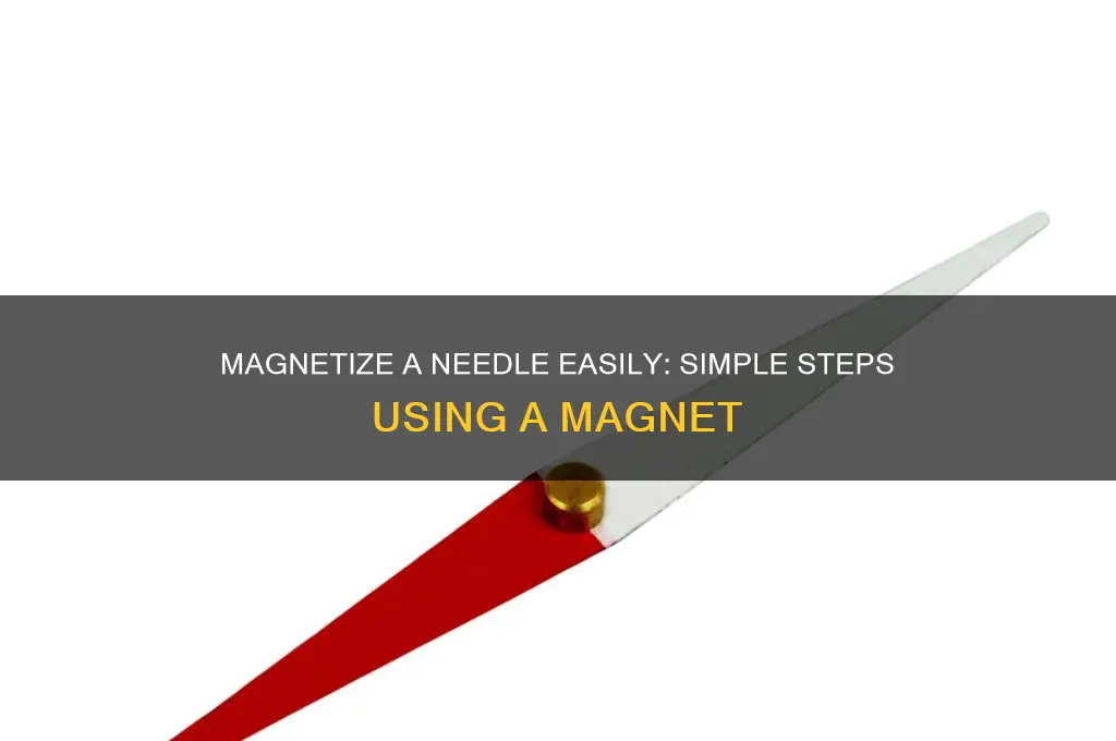 how to magnetize a needle using a magnet