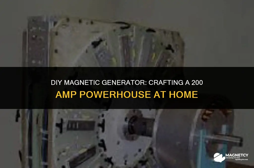 how to make 200 amp magnetic generator at home