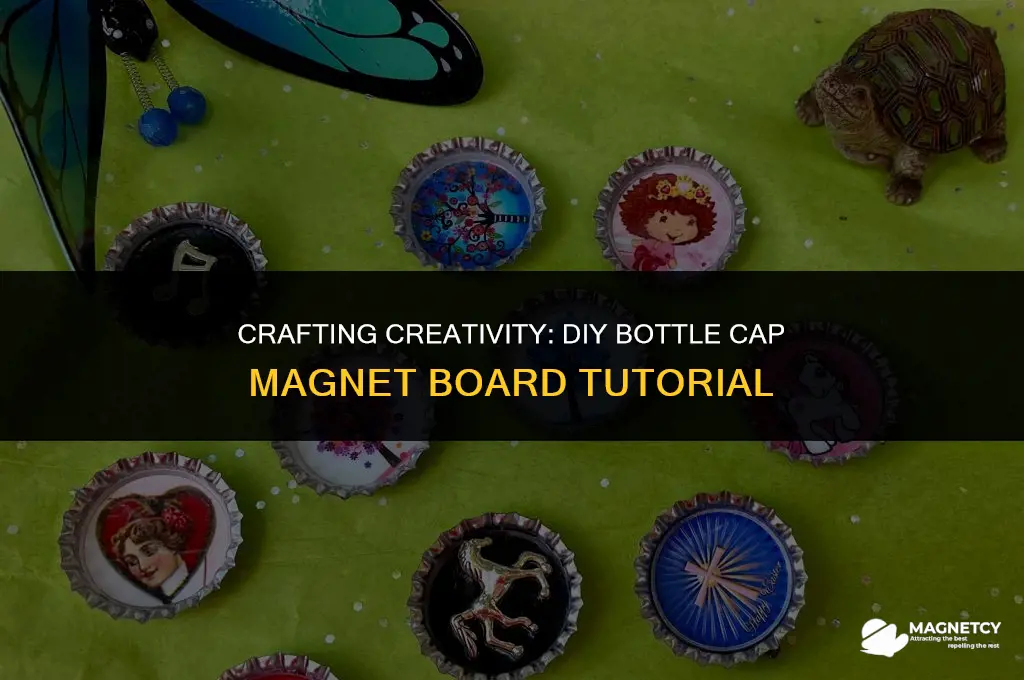 how to make a bottle cap magnet board