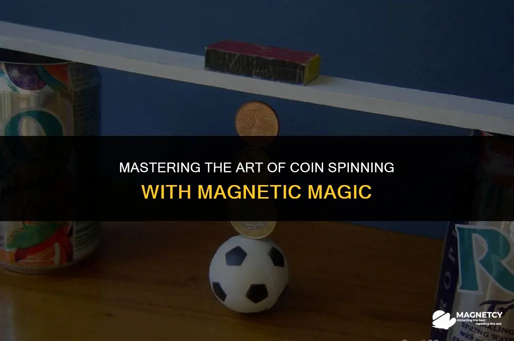 how to make a coin spin with a magnet