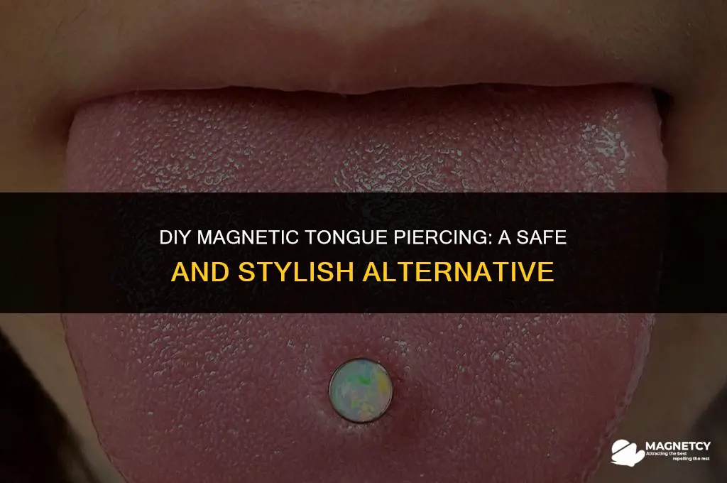 how to make a fake tongue piercing with magnets