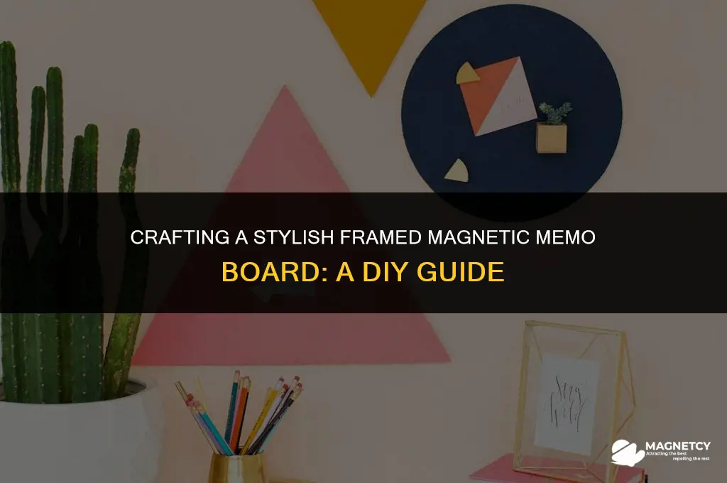 how to make a framed magnetic memo board