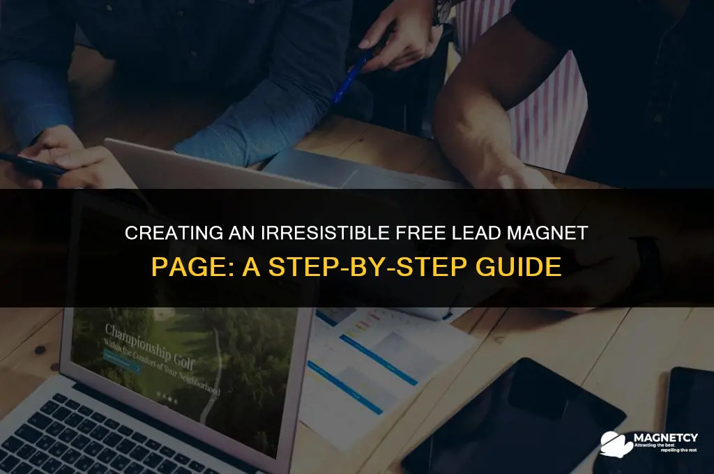 how to make a free lead magnet page