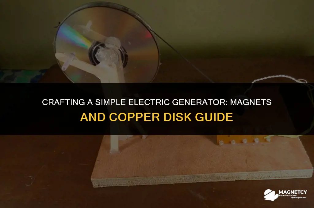 how to make a generator from magnets and copper disk