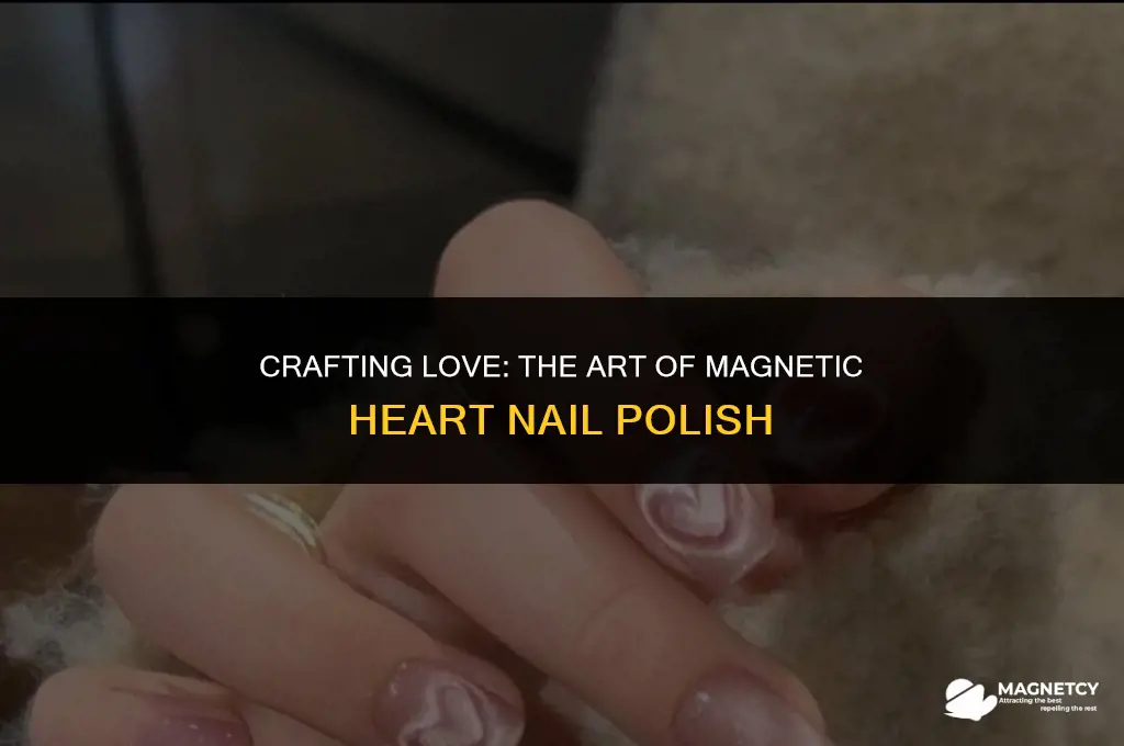 how to make a heart with magnetic nail polish