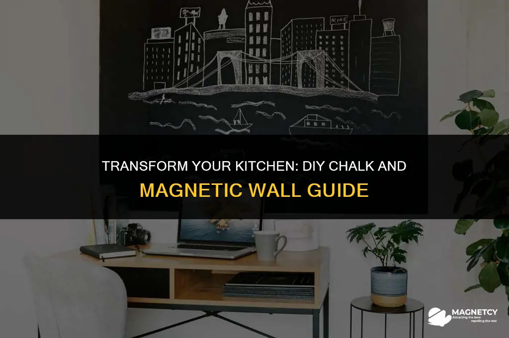 how to make a kitchen chalk and magnetic wall