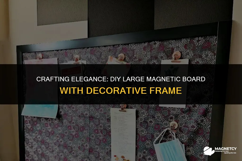 how to make a large magnetic board with decorative frame