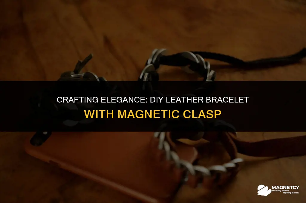 how to make a leather bracelet with magnetic clasp