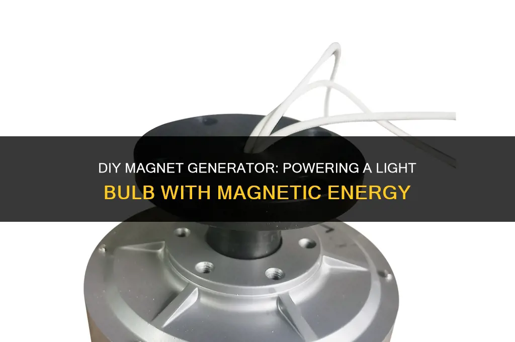 how to make a magnet generator with a light bulb