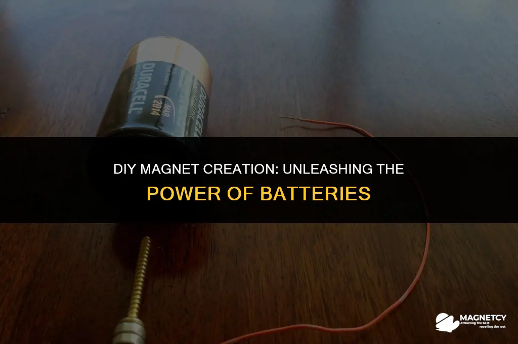 how to make a magnet out of a battery connected