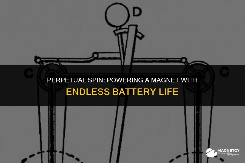 how to make a magnet spin forever with battery