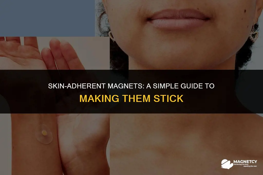 how to make a magnet stick to skin