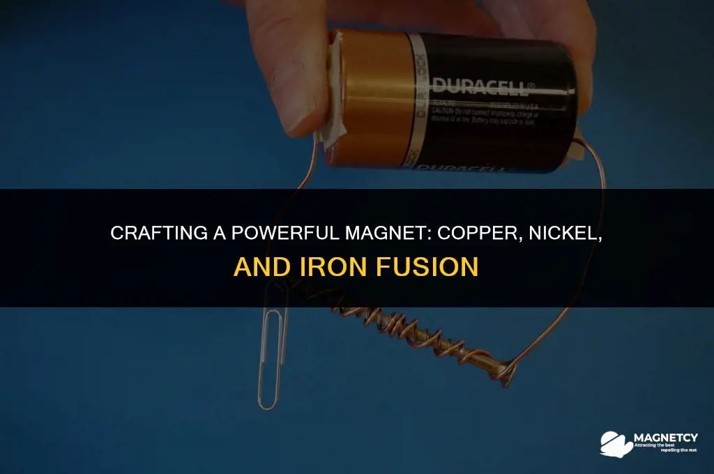 how to make a magnet with copper nickle and rion